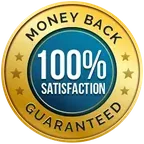 Money back 100% satisfaction guaranteed seal